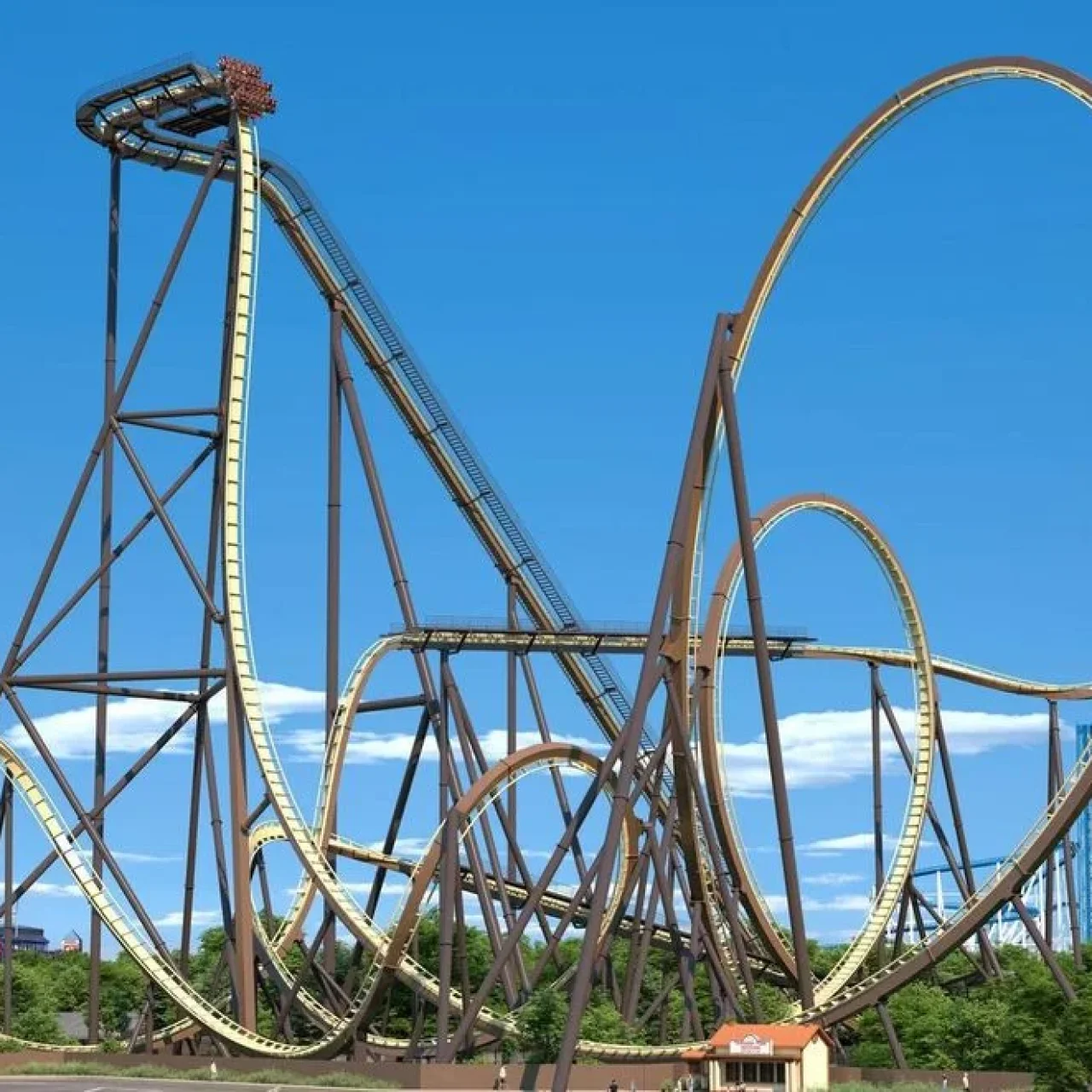 Tormenta Rampaging Run : un giga Dive Coaster B&M à Six Flags Over Texas